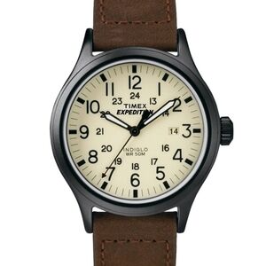 Timex® Expedition® Field Metal Elevated Brown Leather Strap Watch T499639J, NWT